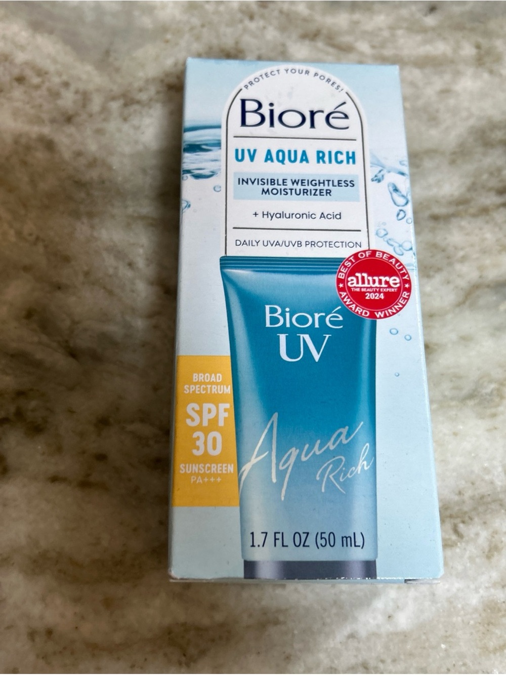 Biore UV Aqua Rich Weightless Moisturizer SPF50 1.7 oz  - new sealed